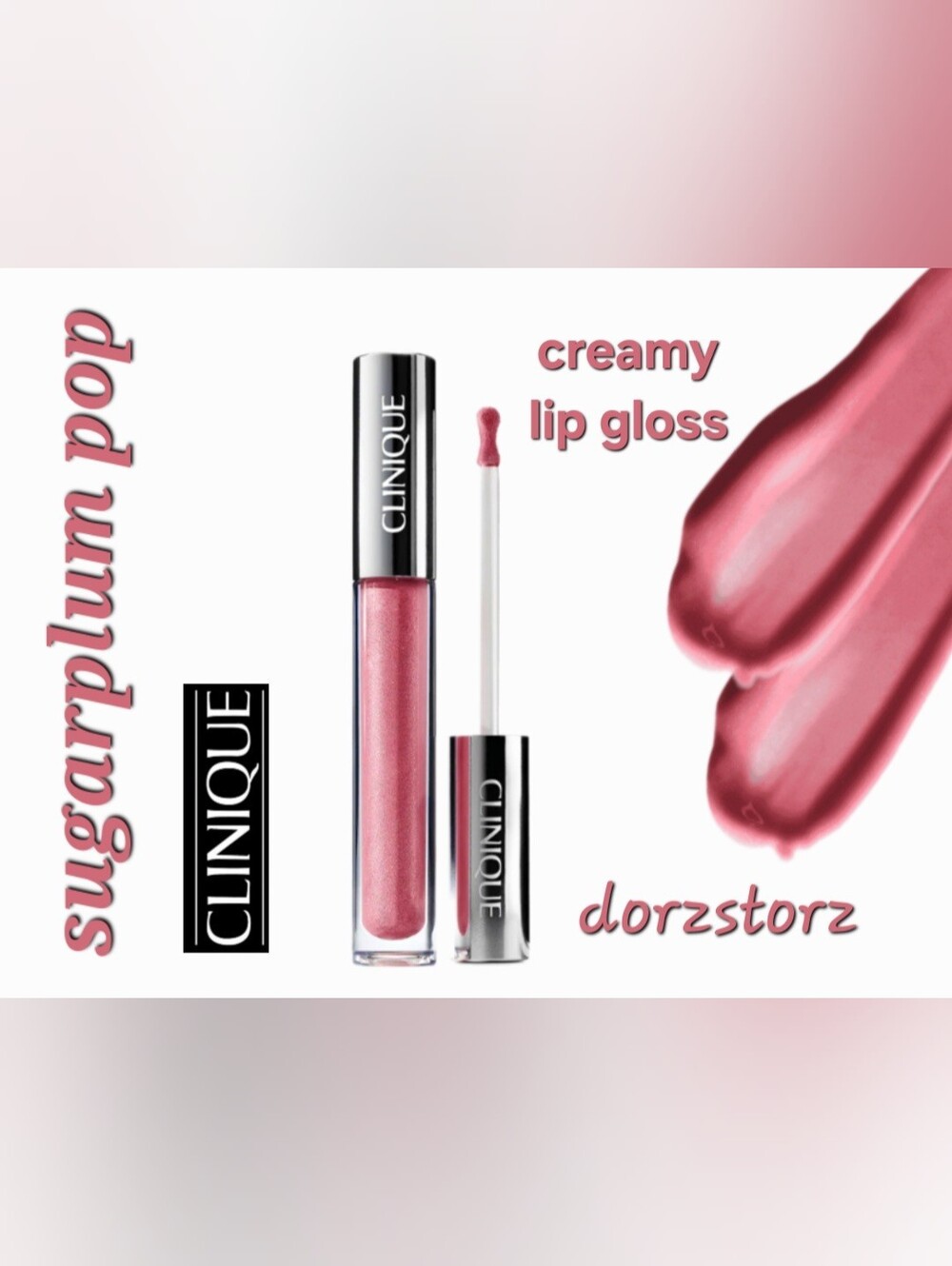 CLINIQUE • Pop Plush Creamy Lip Gloss • SUGARPLUM POP • .11 oz • NIB Soft Glam